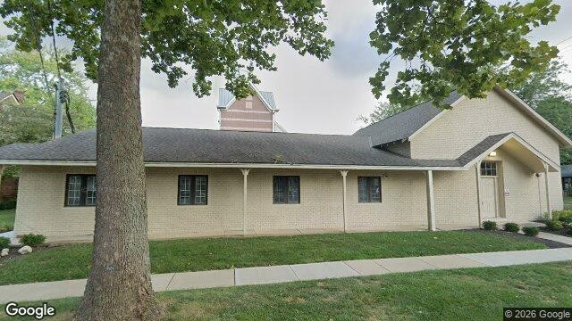 Street-level view toward Groveport Municipal Building Council Chambers exterior.